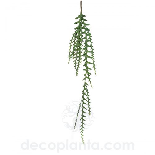Planta COLGANTE CACTUS artificial de color verde. Altura total: 125 cm para diseñar tu propio jardín vertical. Combina bases de placas con hojas y plantas colgantes.