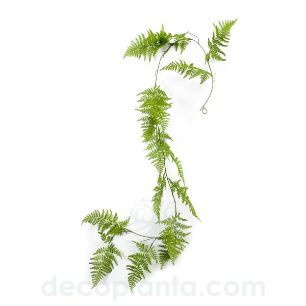 Planta colgante GUIRNALDA HELECHO artificial de 150 cm. Color verde