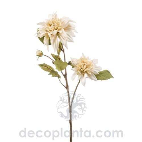 Branche de DAHLIA BEIGE artificielle de 67 cm de haut - Elégant et haut réalisme pour la décoration
