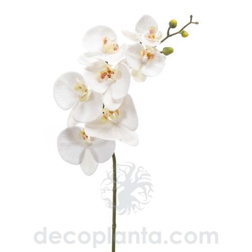Orquídea Phalaenopsis Blanca artificial de 83 cm de altura