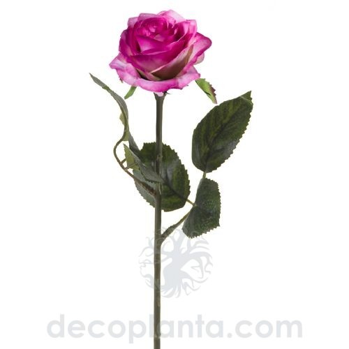 Rosa violeta artificial de 45 cm de altura