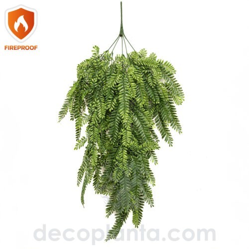 Arbusto Colgante Helecho FIREPROOF artificial de 80 cm de altura