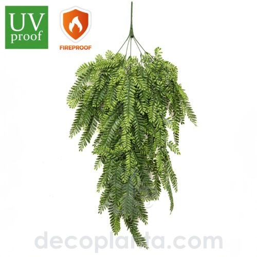 Arbusto Colgante Helecho FIREPROOF artificial de 80 cm de altura