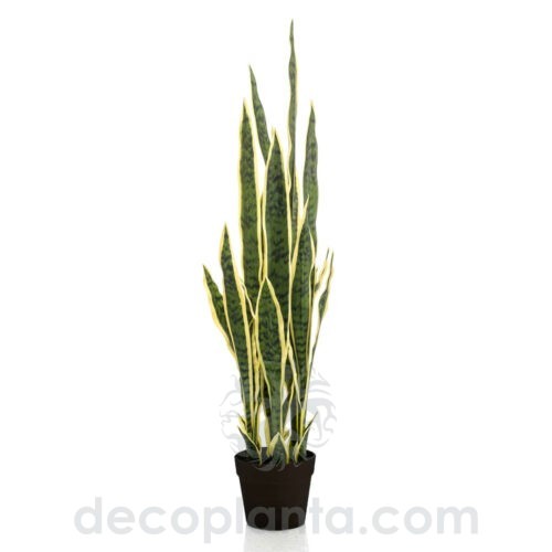 SANSEVIERIA artificial verde y amarillo, de 97 cm de alto